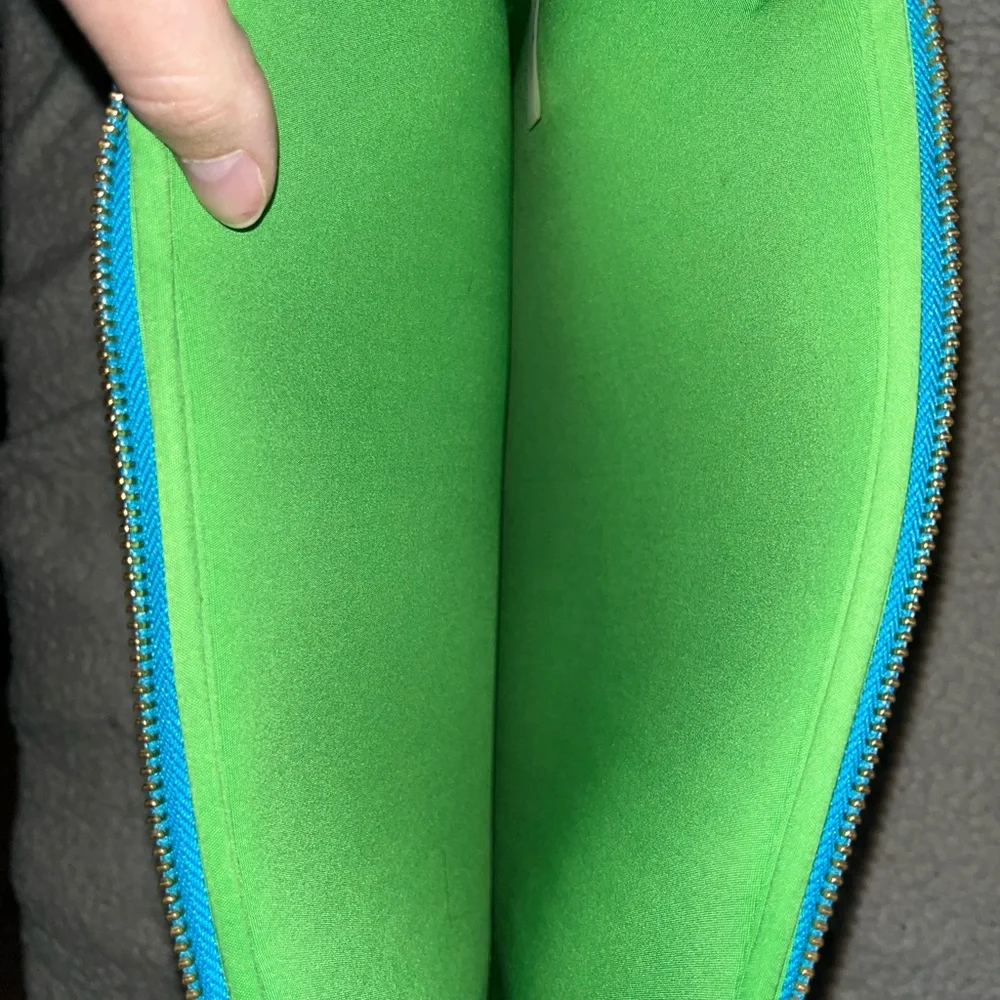 Blue and Green Striped Laptop Sleeve